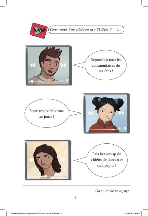 Comment faire le Buzz: A short interactive novel for learning French, by Rachel Emery