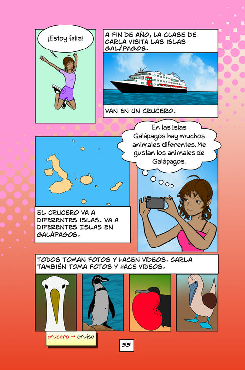 Carla no habla:  Una novela gráfica para aprender español, by Verónica Moscoso